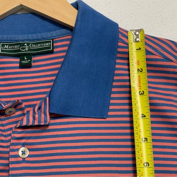 Masters Collection Striped Golf Polo Shirt Size Large - Picture 9 of 12